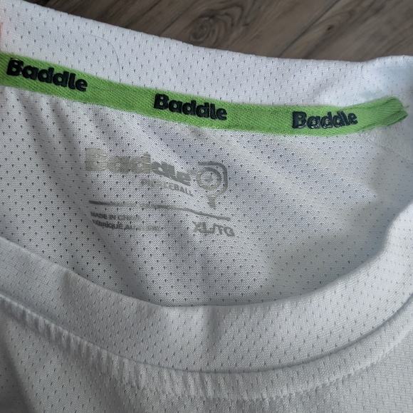 Baddle Pickleball White Men's White Performance Shirt Sz XL - Picture 4 of 6